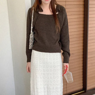 Wool knit bolero