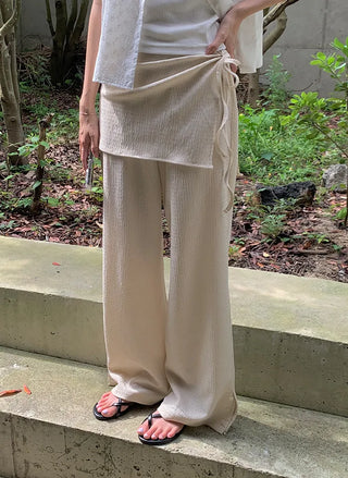 Wrinkle Wrap Skirt Pants