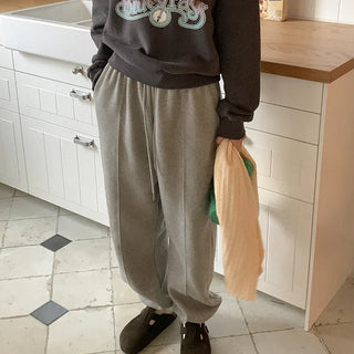 Cotton fleece-lined jogger pants