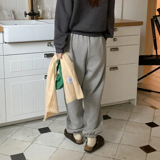 Cotton fleece-lined jogger pants