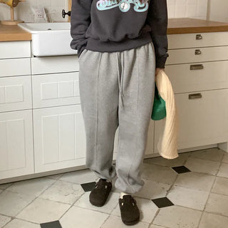 Cotton fleece-lined jogger pants