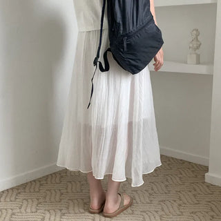 Tencel long skirt