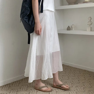 Tencel long skirt