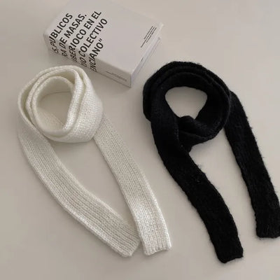 Crochet knit long scarf