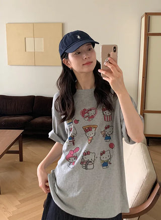 Hello Kitty oversized short-sleeved T-shirt