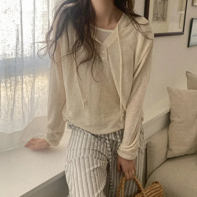 Mason Linen Layered Hooded Knit
