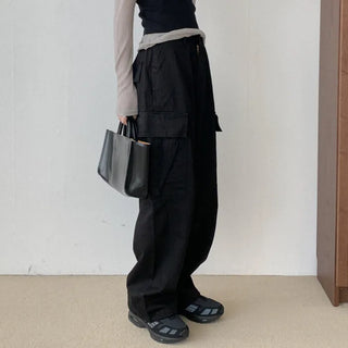 Wide cargo chino pants