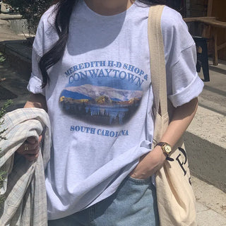 Printed oversized T-shirt (2 colors)