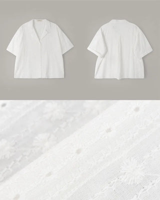 Cotton Flower Half Shirt Jacket
