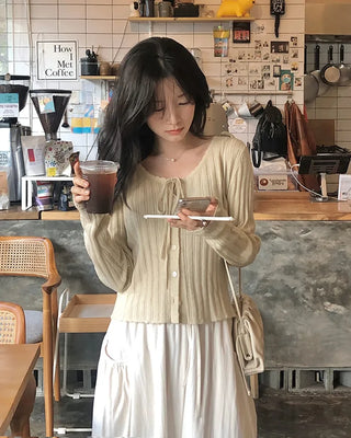 Daily elastic waist skirt