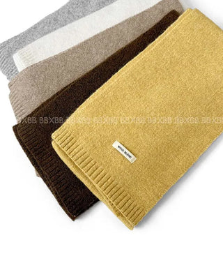 (11 colors) Soft wool knit long scarf