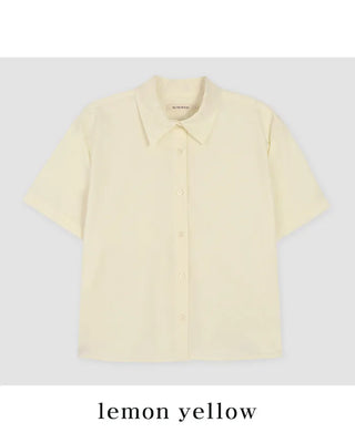 Semi-cropped short-sleeved shirt - 5 colors