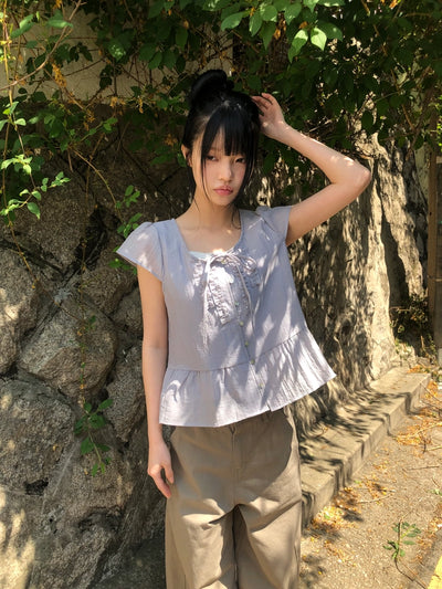 Frill blouse