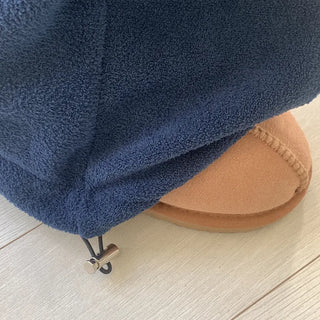 Fleece wide-leg elastic waist pants