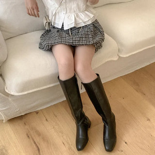 Checked mini pumpkin skirt