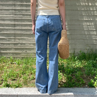 Pocket Straight Denim Pants
