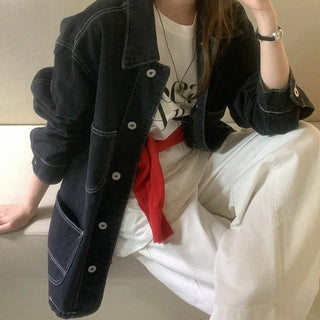 Stitched denim jacket