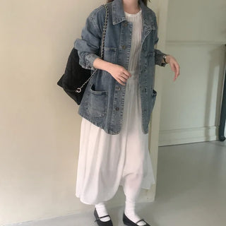 Stitched denim jacket