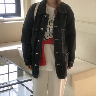 Stitched denim jacket