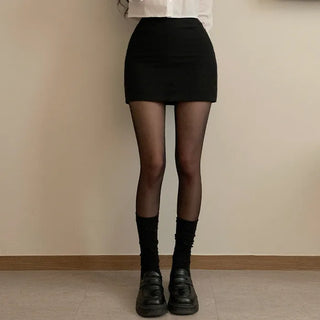Herringbone mini skirt