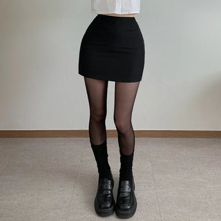 Herringbone mini skirt