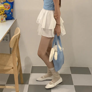Frilled mini skirt