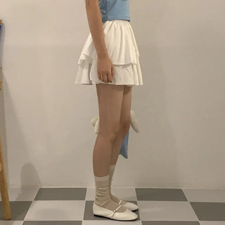 Frilled mini skirt