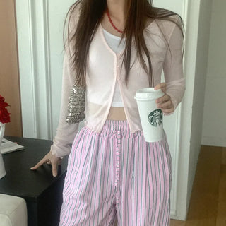See-through Tencel Cardigan