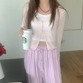 See-through Tencel Cardigan