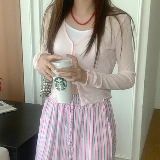 See-through Tencel Cardigan