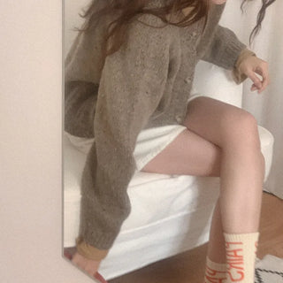 Wool Melange Knit Cardigan