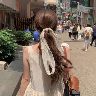 See-through polka dot scarf