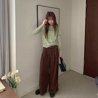 Sleeve-slit long-sleeved T-shirt