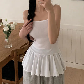 Summer Layered Frill Long Slim Camisole