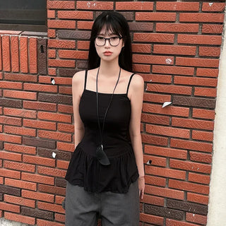 Summer Layered Frill Long Slim Camisole