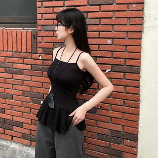 Summer Layered Frill Long Slim Camisole