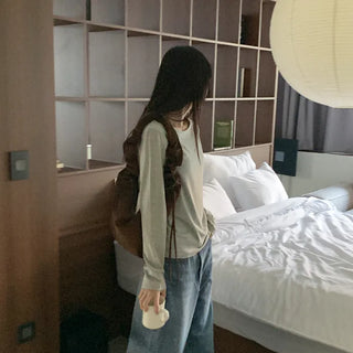 Modal Round Long-Sleeve T-Shirt