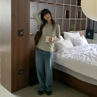 Modal Round Long-Sleeve T-Shirt
