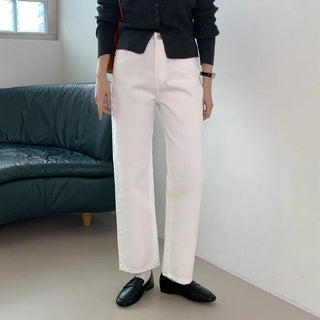Straight cotton pants