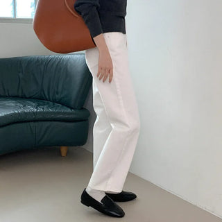 Straight cotton pants