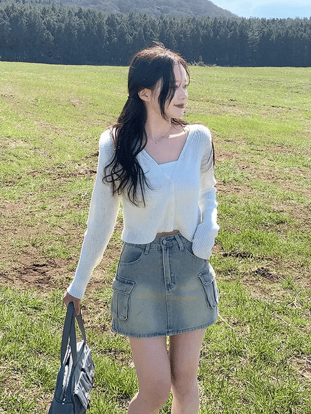 Vintage cargo mini skirt (4 colors)
