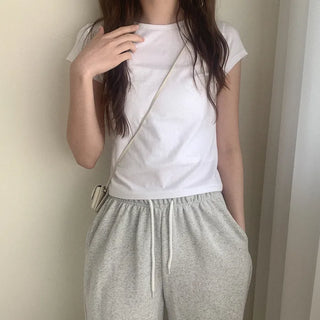 (9 colors!) Modal color short-sleeved T-shirt