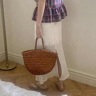 Lace long skirt