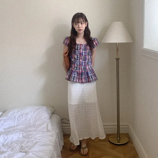 Lace long skirt