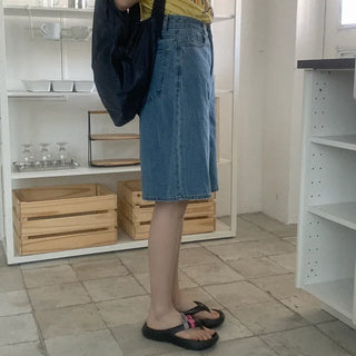 Bilingual Carfender Denim Bermuda Pants