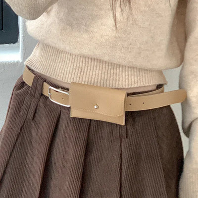 Leather belt bag