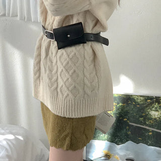 Leather belt bag