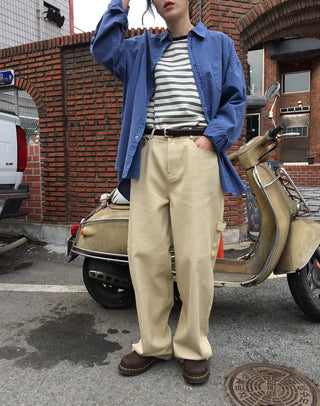 Mark strap wide pants