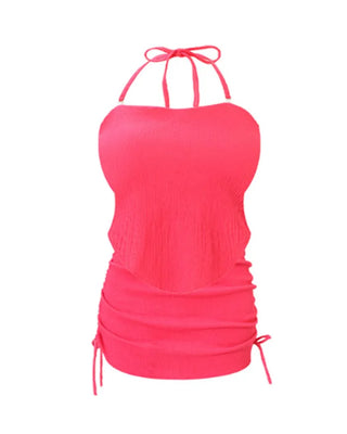Shirred skirt bikini