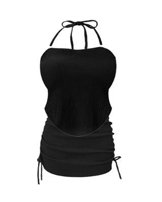 Shirred skirt bikini